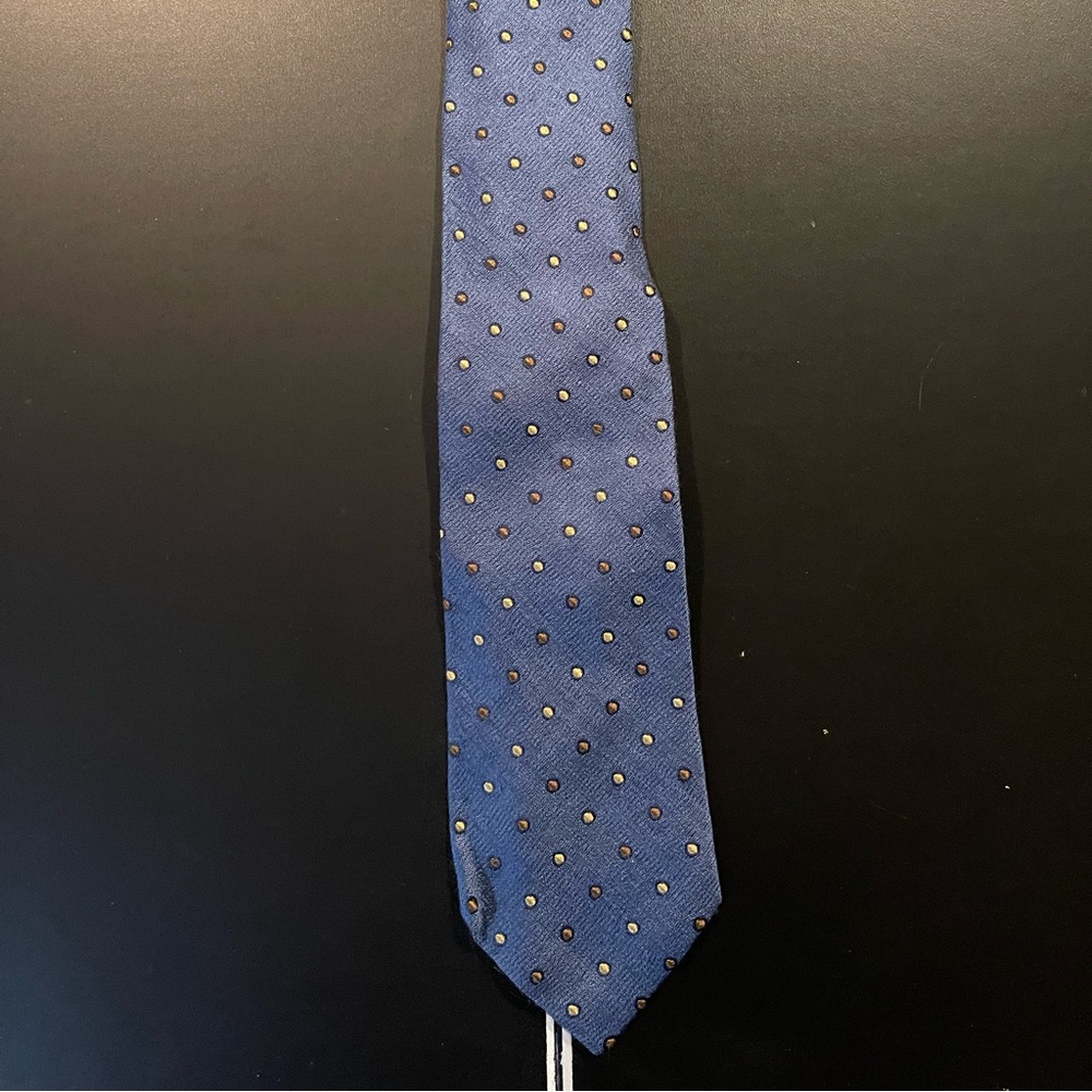 Ermenegildo Zegna Blue Polka Dot Tie
